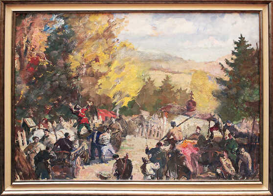 Кучеренко Владимир Владимирович. Эскиз сцены к пьесе В. Иванова «Бронепоезд 14-69»